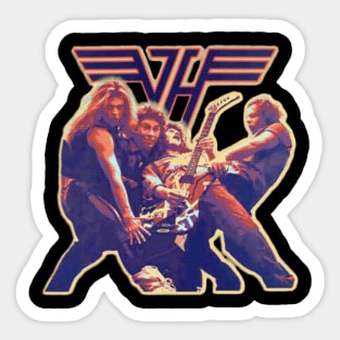 V for Van H for Halen Sticker